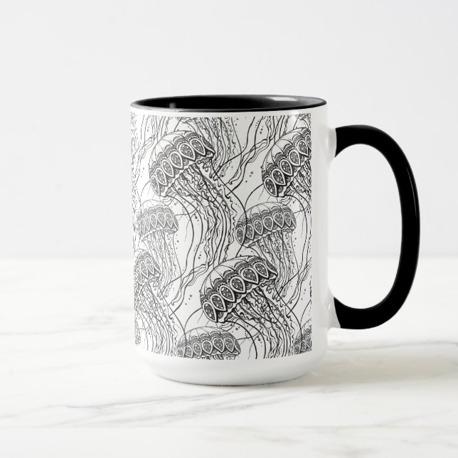 Jelly Fish Doodle Mug (Right)