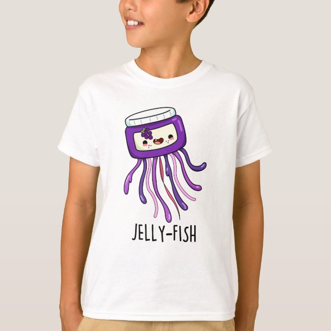 Jelly-fish Funny Jelly Jar Pun  T-Shirt (Front)