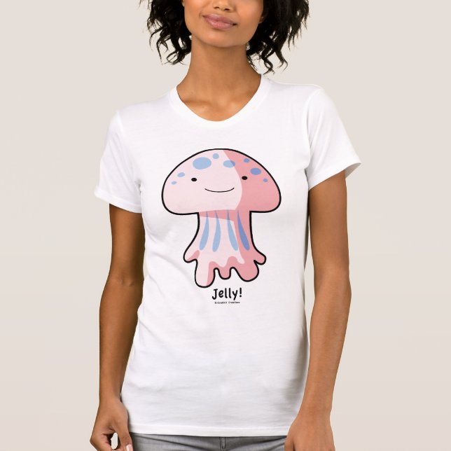 Jelly Fish Ladies AA Cap Sleeve Raglan T-Shirt (Front)