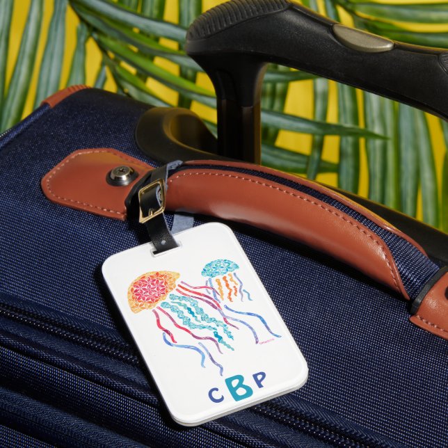 Jelly fish Luggage Tag (Front Insitu 1)