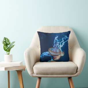 Jelly fish throw pillow