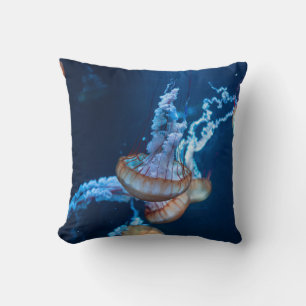 Jelly fish throw pillow