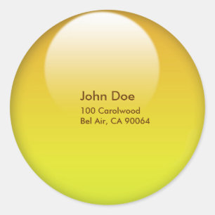 Jelly gold button envelope sealers classic round sticker