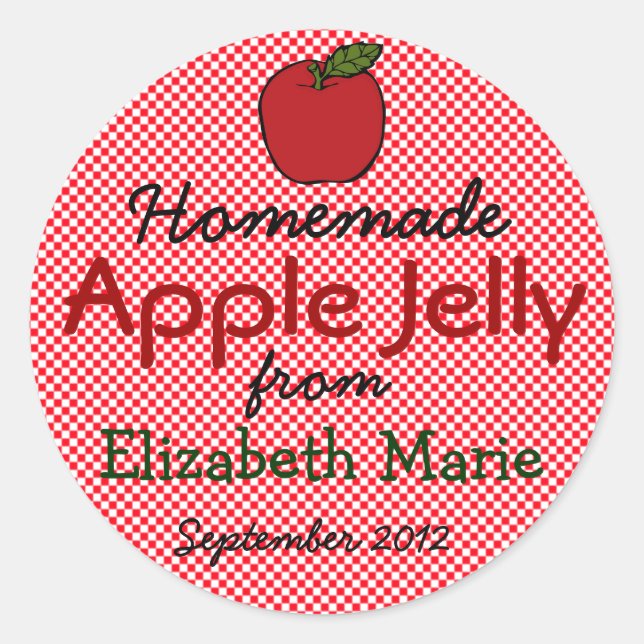 Jelly Homemade Classic Round Sticker (Front)