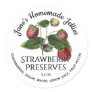 Jelly Label Vintage Homemade Strawberry Preserves
