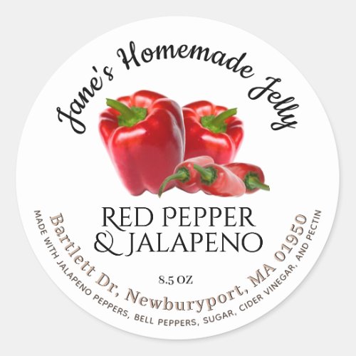 Jelly Label Vintage Jalapeo and Red Pepper