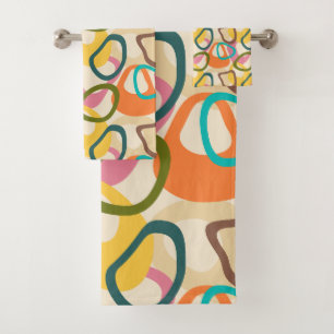 Jelly Squares Bath Towel Set