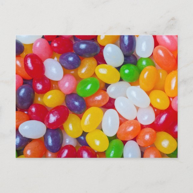 Jellybeans Background - Easter Jelly Beans Holiday Postcard (Front)