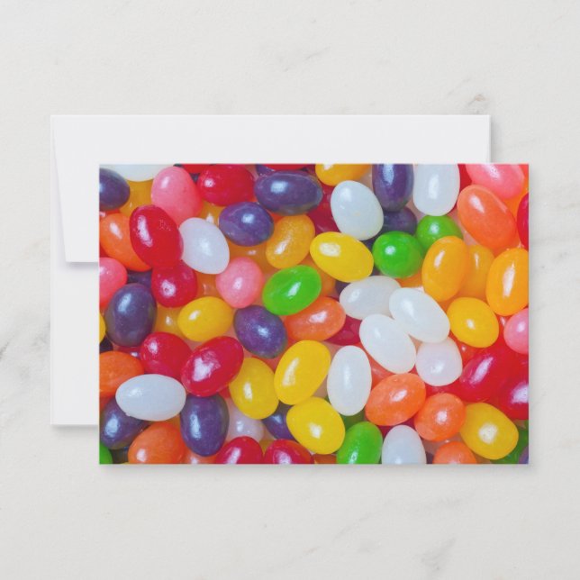 Jellybeans Background - Easter Jelly Beans Invitation (Front)