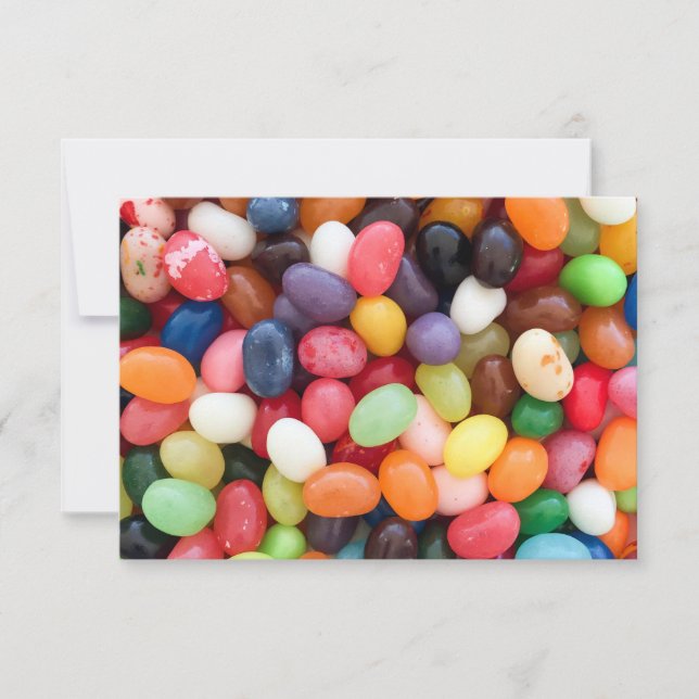 Jellybeans Easter Jellybean Background Jelly Beans Invitation (Front)