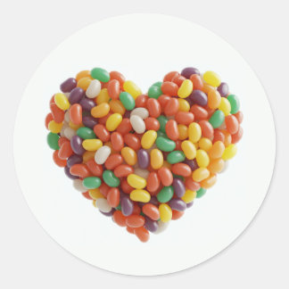 Jellybeans Heart Classic Round Sticker