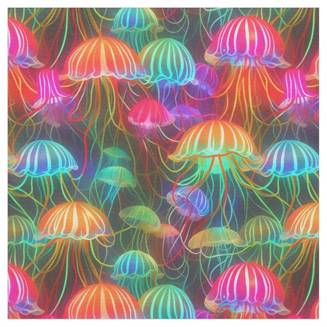 Jellyfish 2 fabric (Close Up)