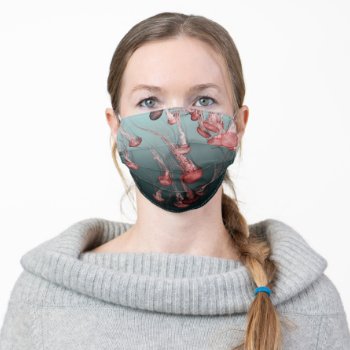 Jellyfish Adult Cloth Face Mask by MehrFarbeImLeben at Zazzle