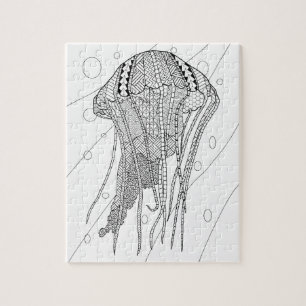 Jellyfish Adult Coloring Puzzle