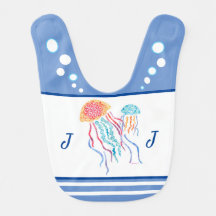 Jellyfish Baby Bib- customizable