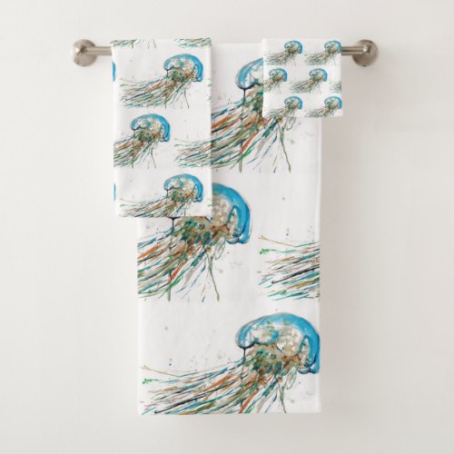 Jellyfish Bath Towel Set