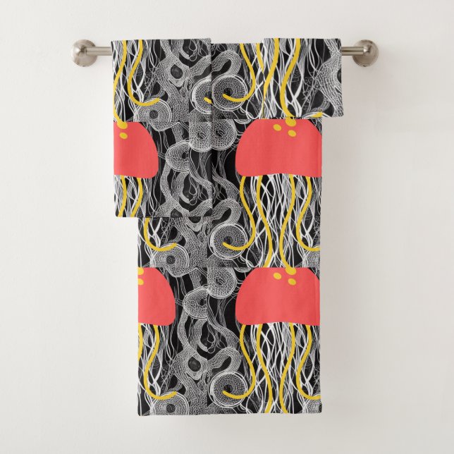 Jellyfish Bath Towel Set (Insitu)