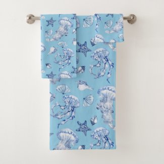 Jellyfish Bath Towel Set