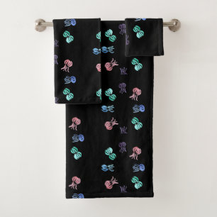 Jellyfish Bathroom Towel Set