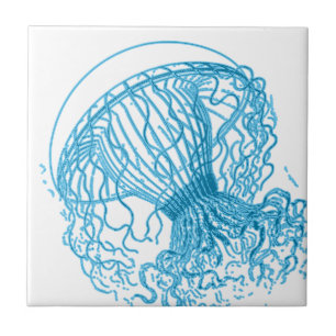 Jellyfish Blue Ceramic Tile