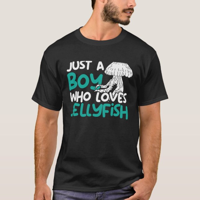 Jellyfish Boy  Jelly Fish Aquarium Marine Biology  T-Shirt (Front)