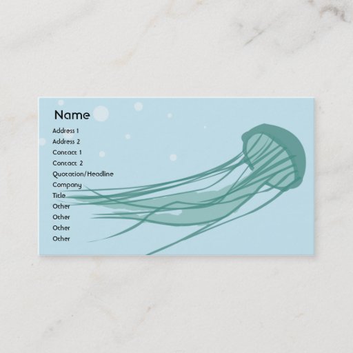 Customizable Jellyfish - Business Business Cards