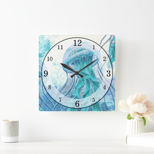 Jellyfish  Captivating Grace Acrylic Wall Clock