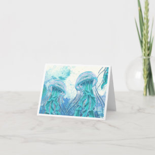 Jellyfish Captivating Grace Note Card