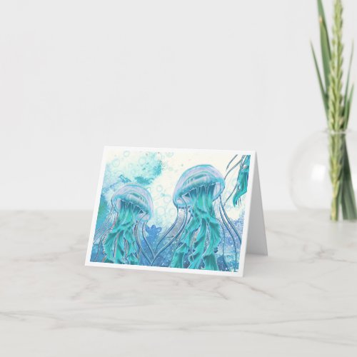 Jellyfish  Captivating Grace Note Card