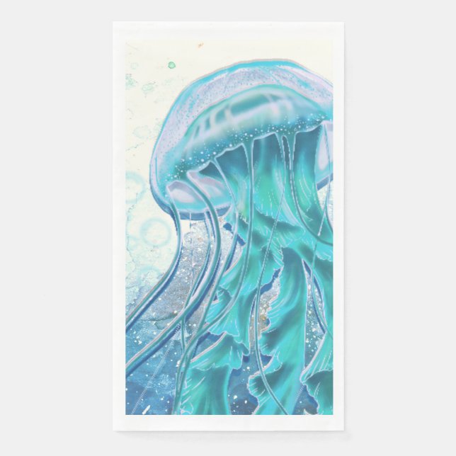 Jellyfish | Captivating Grace Paper Guest Towel (Front)