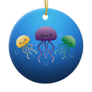 Jellyfish Ceramic Ornament
