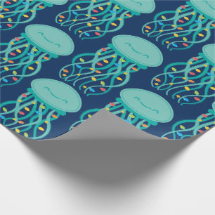 Jellyfish Christmas  Large Print Wrapping Paper