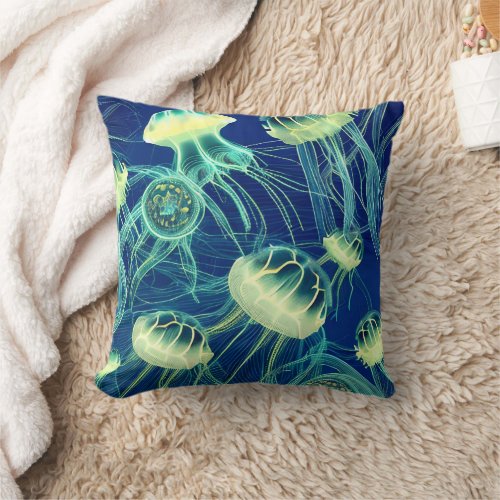 Jellyfish Creations Throw Pillow