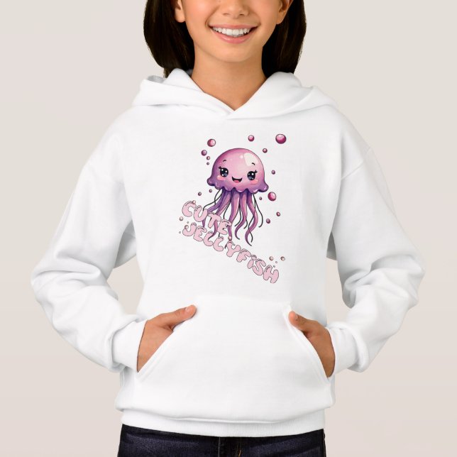 Jellyfish Cute Kawaii Hoodie (Front)