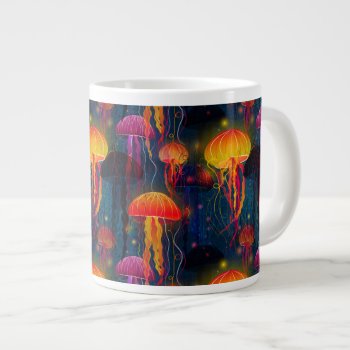 Jellyfish Dance Giant Coffee Mug by GiftStation at Zazzle