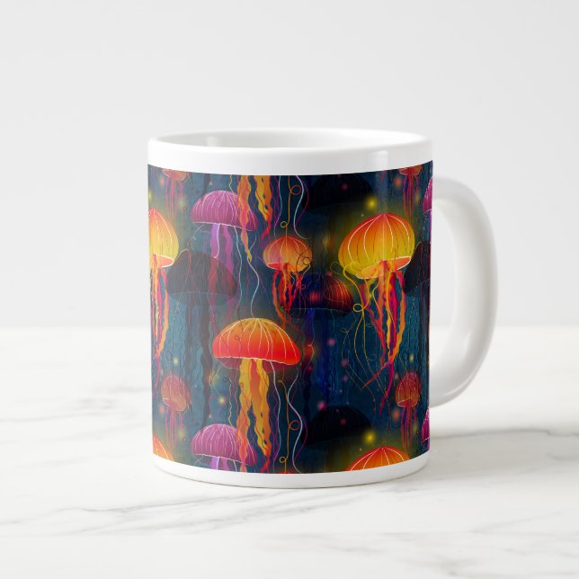 Jellyfish Dance Giant Coffee Mug (Front Right)