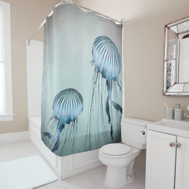 Jellyfish Dance Shower Curtain (In Situ)