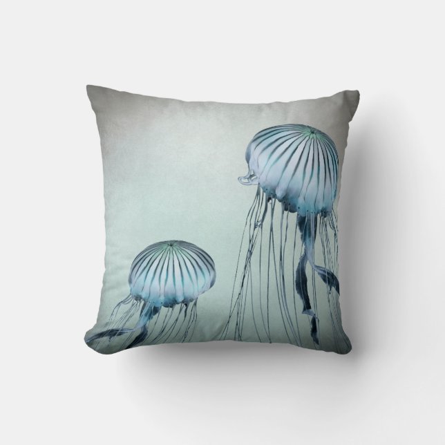 Jellyfish Dance Throw Pillow (Front)