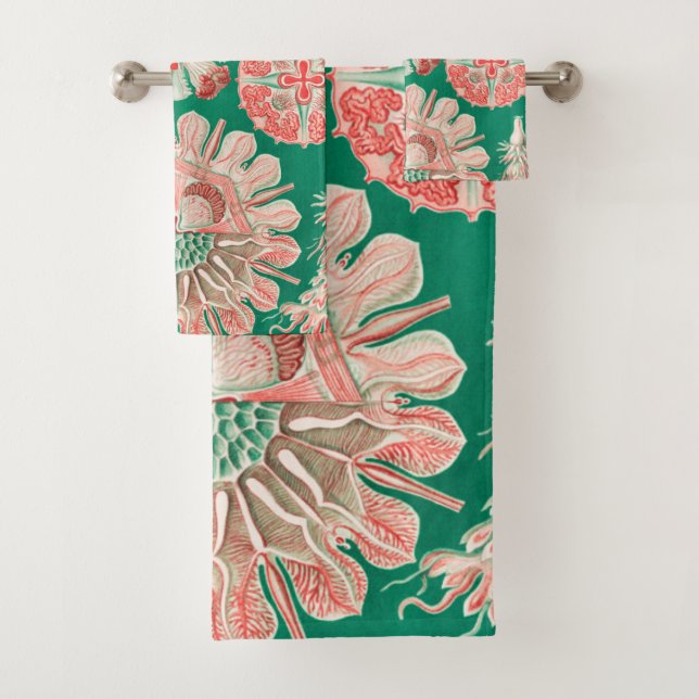 Jellyfish, Discomedusae by Ernst Haeckel Bath Towel Set (Insitu)