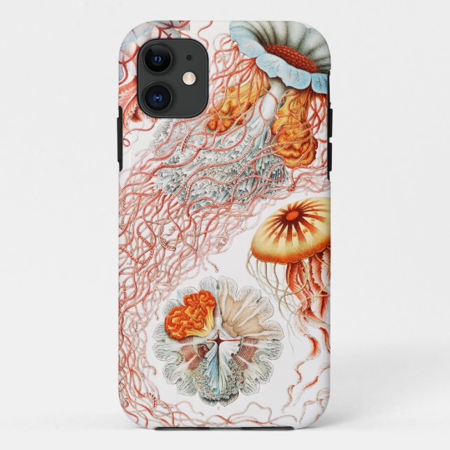 Jellyfish, Discomedusae  by Ernst Haeckel Case-Mate iPhone Case (Back)