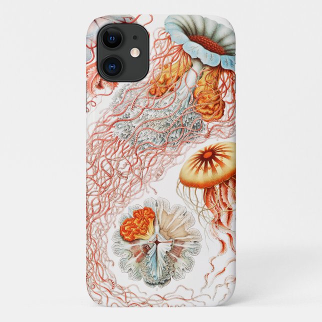 Jellyfish, Discomedusae  by Ernst Haeckel Case-Mate iPhone Case (Back)