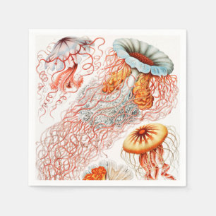 Jellyfish, Discomedusae by Ernst Haeckel Napkins