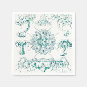 Jellyfish, Discomedusae by Ernst Haeckel Napkins