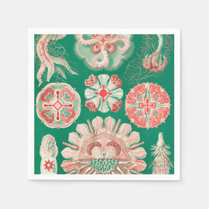 Jellyfish, Discomedusae by Ernst Haeckel Napkins