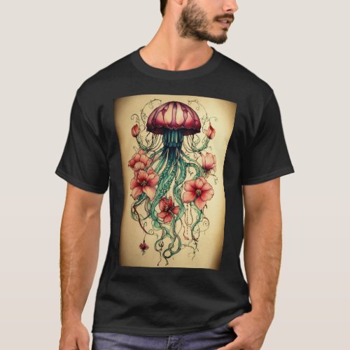 Jellyfish Elegance Unveil the Oceans Grace on Pa T_Shirt