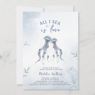 Jellyfish Elegant Ocean Bridal Shower Invitation