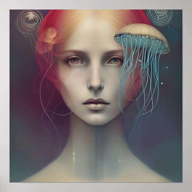 Jellyfish Fantasy Woman Poster (Front)