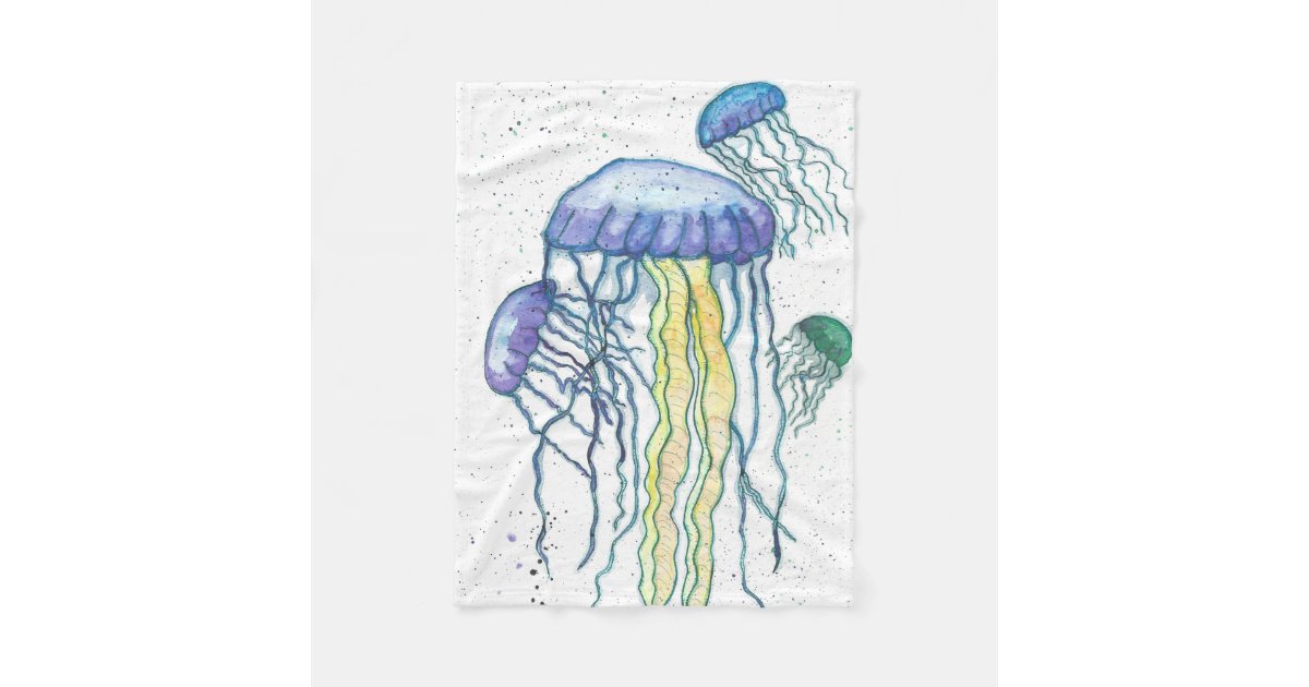 Jellyfish Fleece Blanket Zazzle