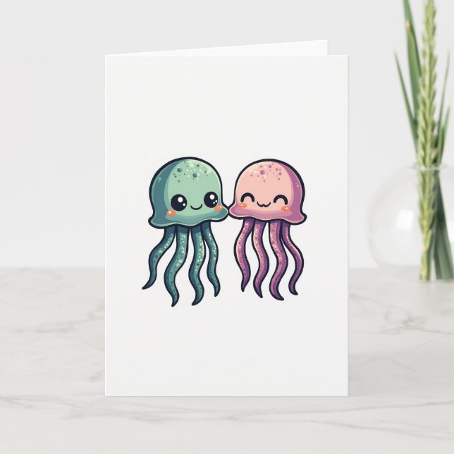 Jellyfish Friends Happy Card (Front)