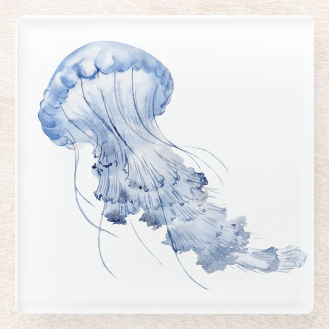 Jellyfish Glass Coaster (Front)